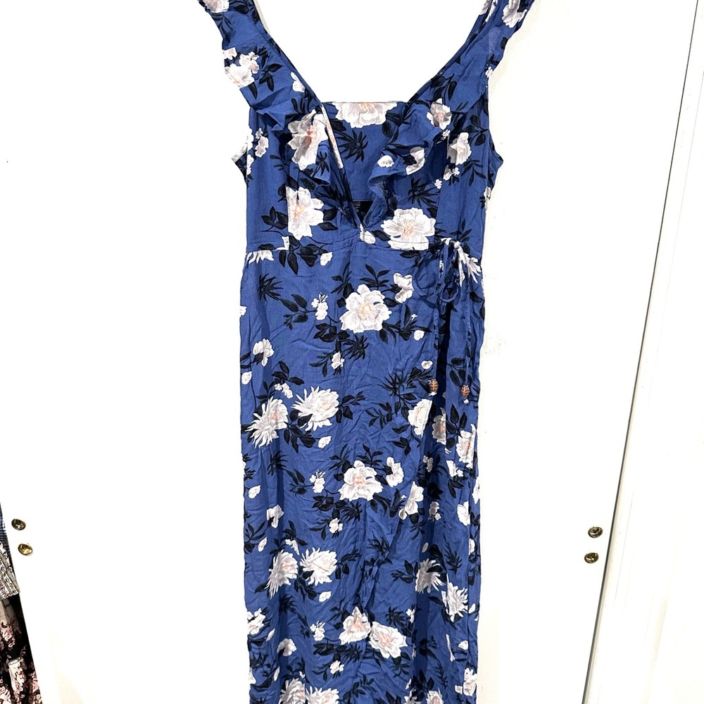 American Eagle Outfitters Blue Spaghetti Strap Sundress